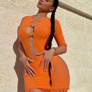 Poster Girl Orange Miranda Dress - One size fits most!